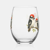Vocal Red-Blies Woodpecker Weinglas Ohne Stiel (Links)
