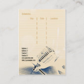 Vocalist - Business, Schedule Card, Big Terminkarte (Rückseite)