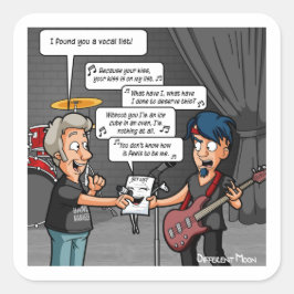 Vocalist Music Spaß Funny Pun Square Stickers