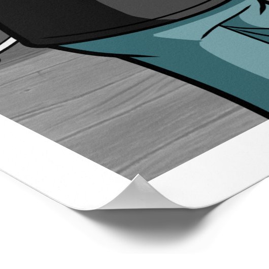 Vocalist Music Spaß Funny Puster Poster (Ecke)