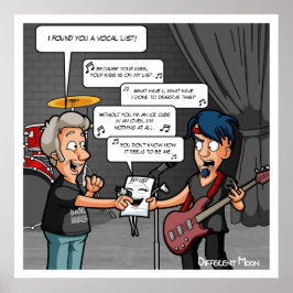 Vocalist Music Spaß Funny Puster Poster