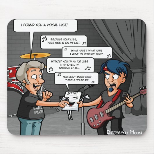 Vocalist-Musik-Spaß-lustige Mausunterlage Mousepad (Vorne)