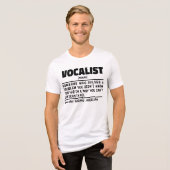 Vocalist Noun Definition Voice Performer Funny Tri-Blend Shirt (Vorderseite voll)