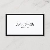 Vocalist Schlicht Black Border Visitenkarte (Vorderseite)