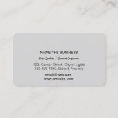 Vocalist Singer DJ Music Teacher Mikrofon Gold Visitenkarte (Rückseite)