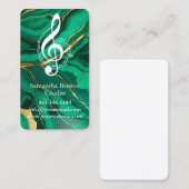 Vocalist Singer Musical Clef Logo Rose Gold Music Visitenkarte (Vorne/Hinten)