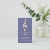 Vocalist Singer Musical Clef Logo Rose Gold Music Visitenkarte (Stehend Vorderseite)
