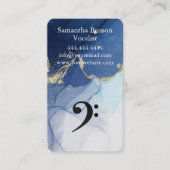 Vocalist Singer Musical Clef Logo Schwarz-weiß Visitenkarte (Vorderseite)