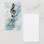 Vocalist Singer Musical Clef Logo Schwarz-weiß Visitenkarte (Vorne/Hinten)