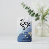 Vocalist Singer Musical Clef Logo Schwarz-weiß Visitenkarte (Stehend Vorderseite)