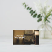 Vocalist, Singer, Performer, Musik, Lessons Mic Visitenkarte (Stehend Vorderseite)