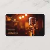 Vocalist, Singer, Performer, Musik, Lessons Mic Visitenkarte (Rückseite)
