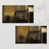 Vocalist, Singer, Performer, Musik, Lessons Mic Visitenkarte (Vorne/Hinten)