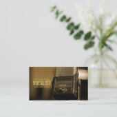 Vocalist, Singer, Performer, Musik, Lessons Mic Visitenkarte (Stehend Vorderseite)