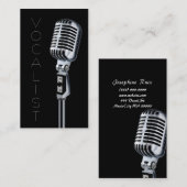 Vocalist, Singer, Performer, Musik, Lessons Mic Visitenkarte (Vorne/Hinten)