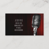 Vocalist, Singer, Performer, Musik, Lessons Mic Visitenkarte (Rückseite)
