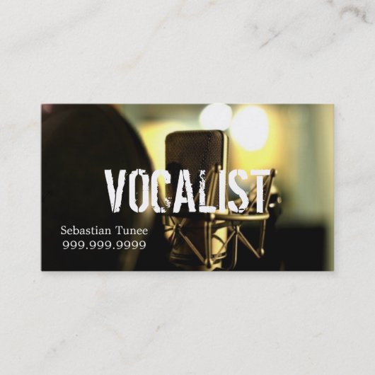 Vocalist, Singer, Performer Visitenkarte (Vorderseite)