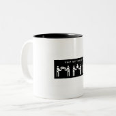Você Tem Fome de Quê? Zweifarbige Tasse (Vorderseite Links)