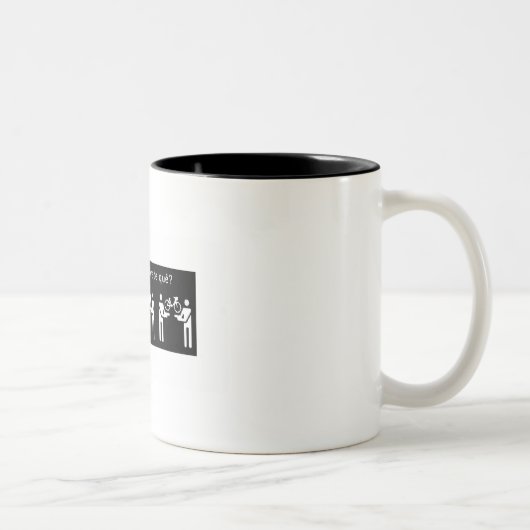 Você Tem Fome de Quê? Zweifarbige Tasse (Rechts)