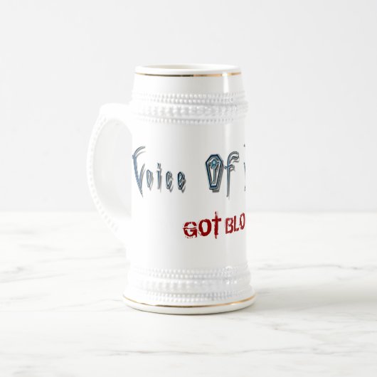 VOD - Got Blut-Tasse Bierglas (Vorderseite Links)