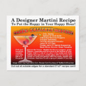 Vodka Caliente Martini Rezept Postkarte (Vorderseite)