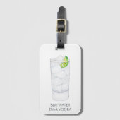 Vodka Cocktail Gepäcktag Gepäckanhänger (Vorderseite Vertikal)