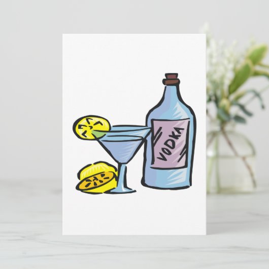 Vodka Einladung (Stehend Vorderseite)