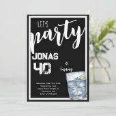 Vodka Erwachsene Geburtstagsfeier Einladung (Stehend Vorderseite)