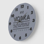 VODKA-Farbwanduhr Große Wanduhr (Winkel)
