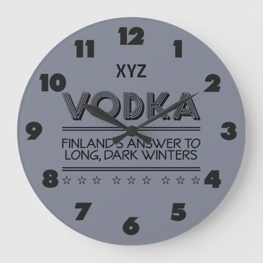 VODKA-Farbwanduhr Große Wanduhr (Vorderseite)