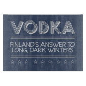 VODKA-Farbzuschnitt Schneidebrett (Vorderseite)