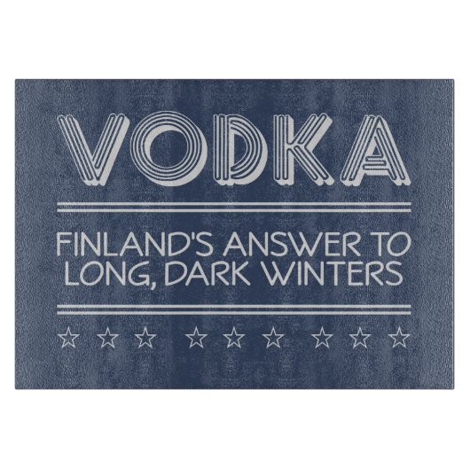 VODKA-Farbzuschnitt Schneidebrett (Vorderseite)