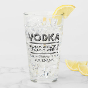 VODKA individuelle Name Glas