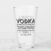 VODKA individuelle Name Glas (Vorderseite)