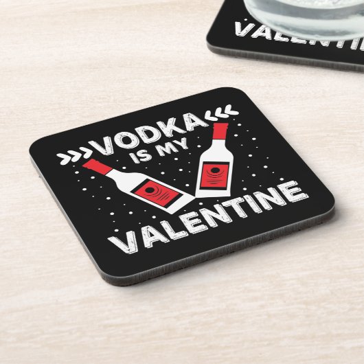 Vodka ist mein Valentine Getränkeuntersetzer (Linke Seite)