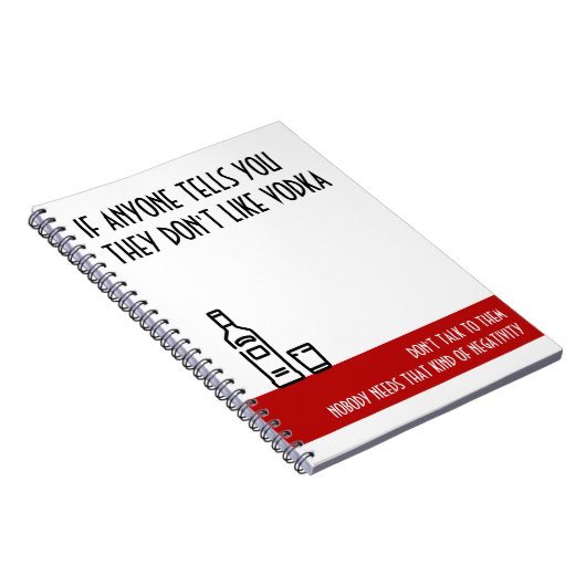 Vodka Lover's Standard Red Birthday Notizblock (Rechte Seite)