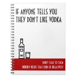 Vodka Lover's Standard Red Birthday Notizblock
