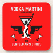 Vodka Martini Trinkgeschenk Getränkeuntersetzer (Vorderseite)