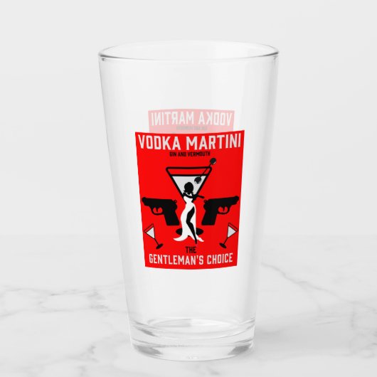 Vodka Martini Trinkgeschenk Glas (Vorderseite)