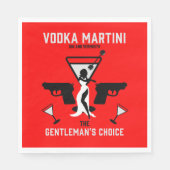 Vodka Martini Trinkgeschenk Serviette (Vorderseite)