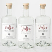 Vodka pflegt gut mit Truthühnern und schwierigen V Alkoholflaschenetikett (Flaschen)