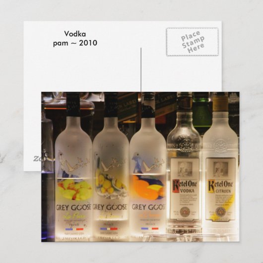 Vodka Postkarte (Vorne/Hinten)