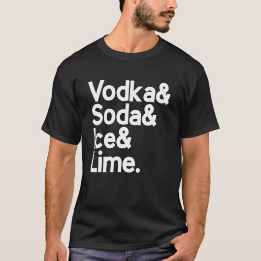 Vodka & Soda & Ice & Limones Limones Barista T-Shirt (Vorderseite)