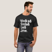 Vodka & Soda & Ice & Limones Limones Barista T-Shirt (Vorne ganz)
