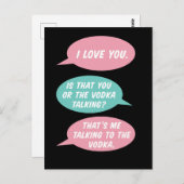 Vodka spricht pandemische Postkarte (Vorne/Hinten)