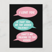Vodka spricht pandemische Postkarte (Vorderseite)
