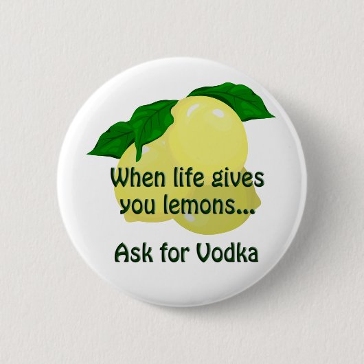 Vodka-Taste gefragt Button (Vorderseite)