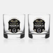 Vodka über dem Hügel zum Geburtstag Whiskyglas (Rückseite)