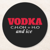 Vodka und Eis Runder Pappuntersetzer (Vorderseite)