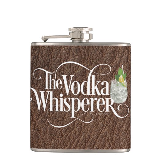 Vodka Whisperer Hip Flask Flachmann (Vorderseite)
